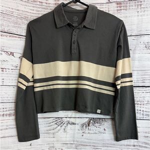 Treasure and Bond Kids Shirt Size Large striped Polo Cotton casual pullover New